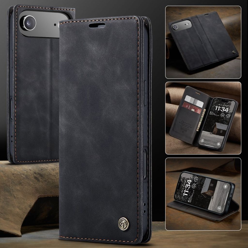 CASEME iPhone Air Plånboksfodral med Kortfack - Svart