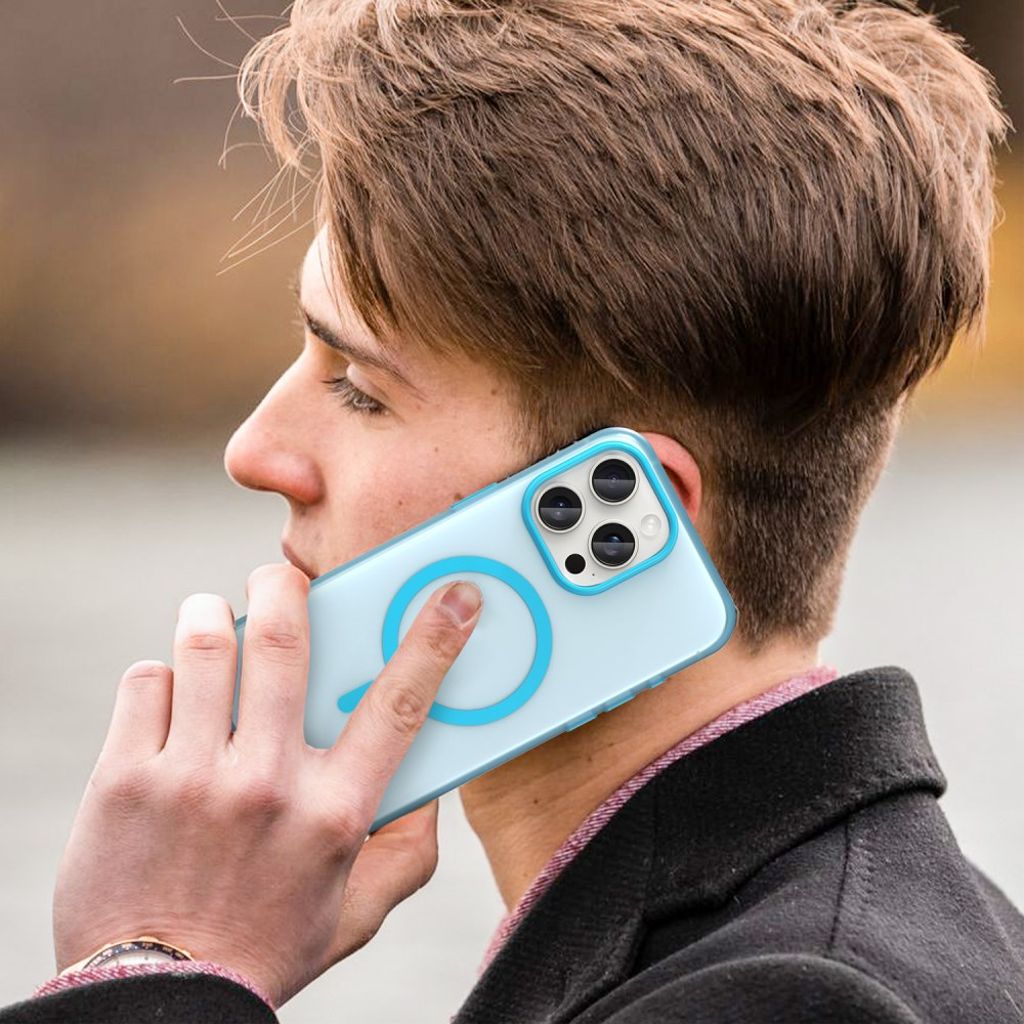 iPhone 15 Pro Max Cover med MagSafe - Blå