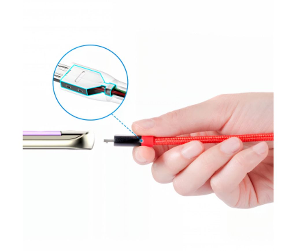 Anker PowerLine+ USB-A til microUSB-kabel 18W, 2A, 0,91m – rød