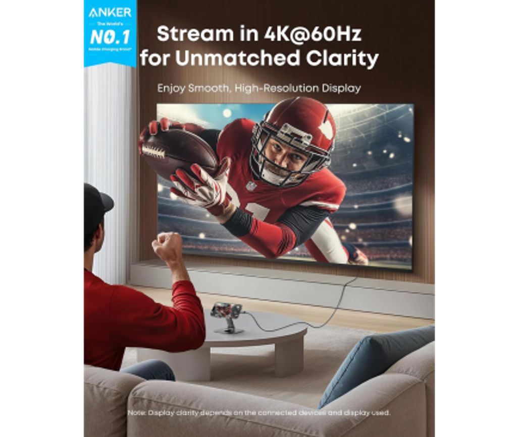 Anker Nano USB-C til HDMI-videokabel 1,8 m - Grå