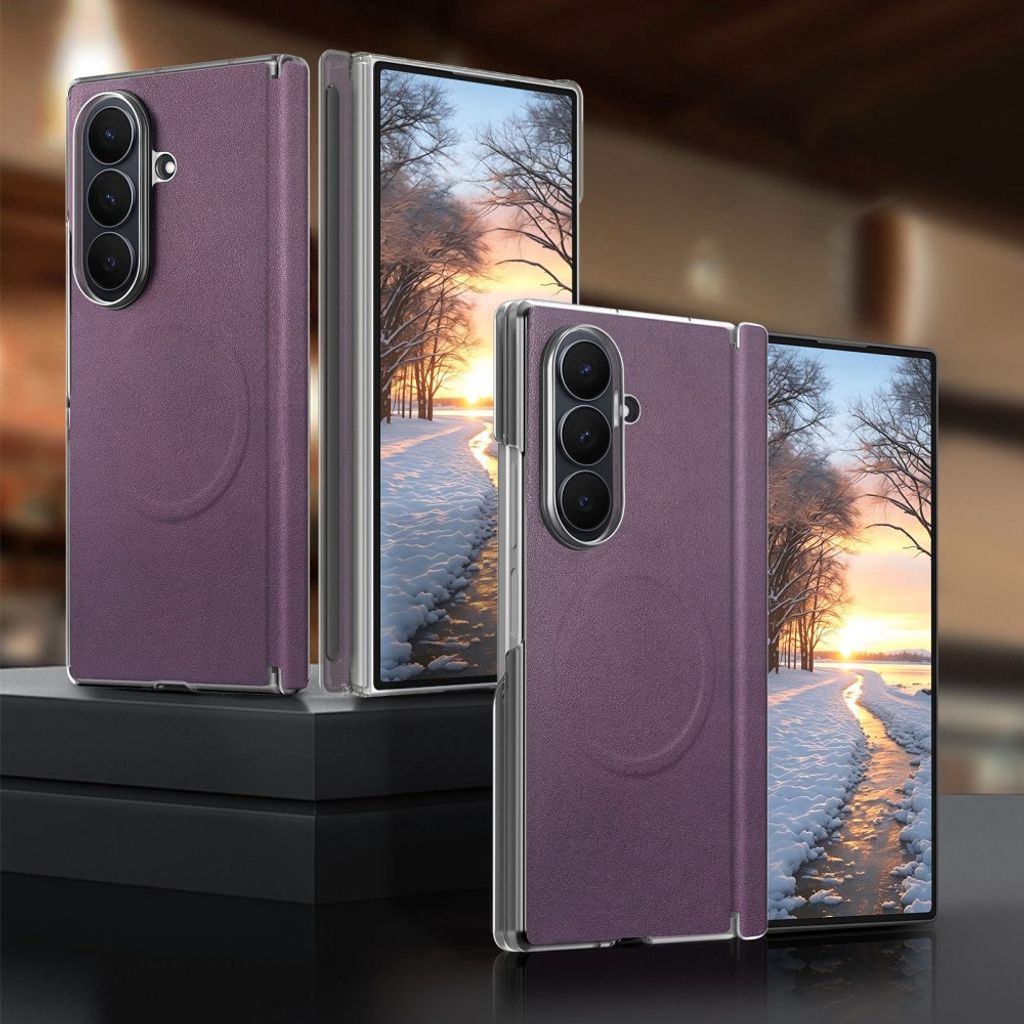 Samsung Galaxy Z Fold8 Ultra MagSafe Kuori PU-nahkaa - Violetti