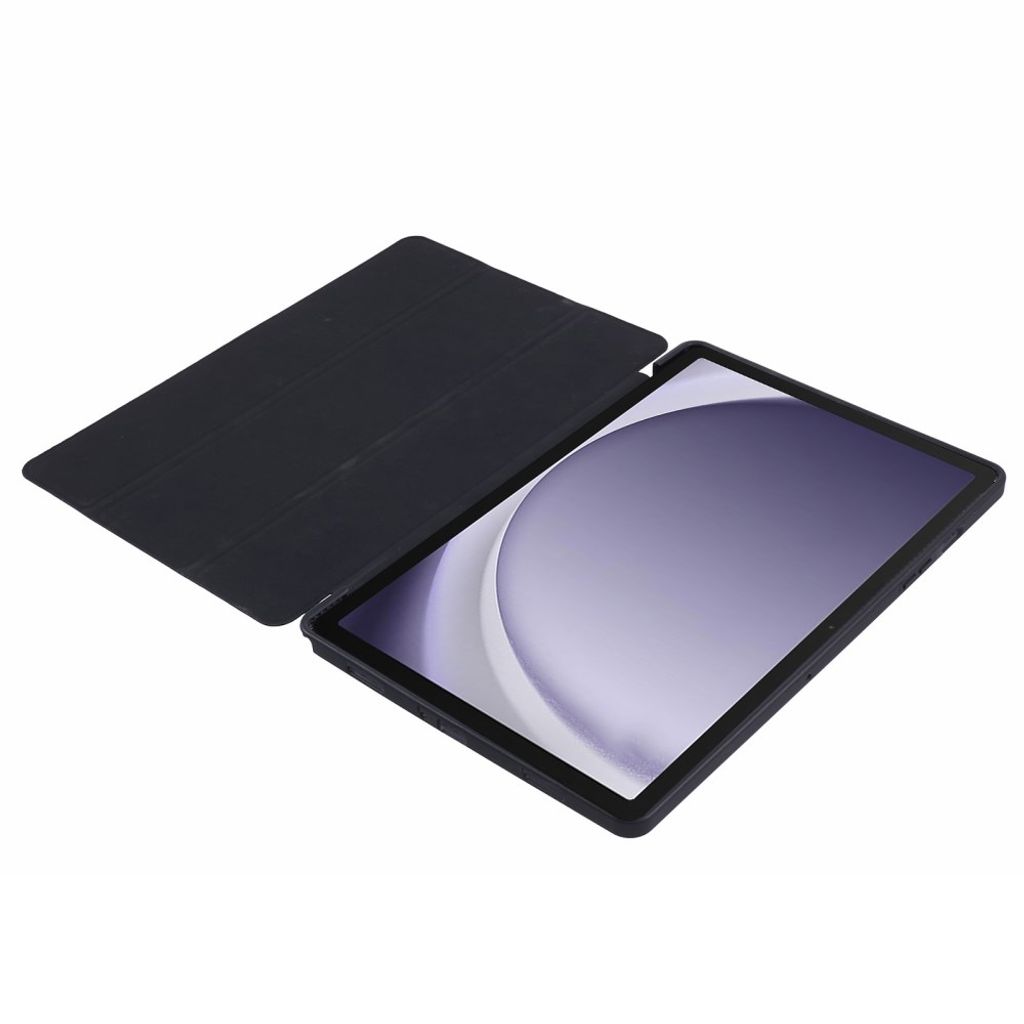 Samsung Galaxy Tab A11 Plus Etui Tri-Fold PU-lær og TPU - Svart