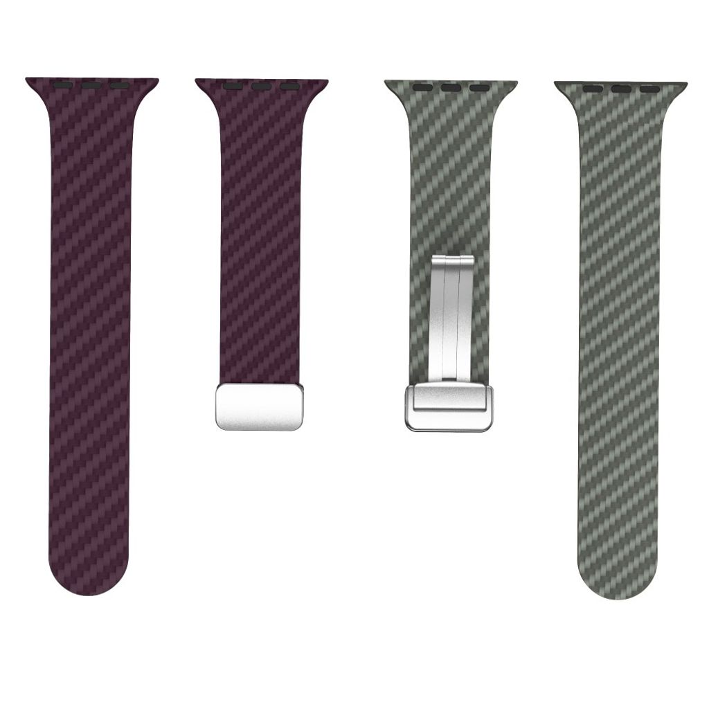 Apple Watch 49 / 46 / 44 / 42mm Klockarmband kolfibertextur - Lila