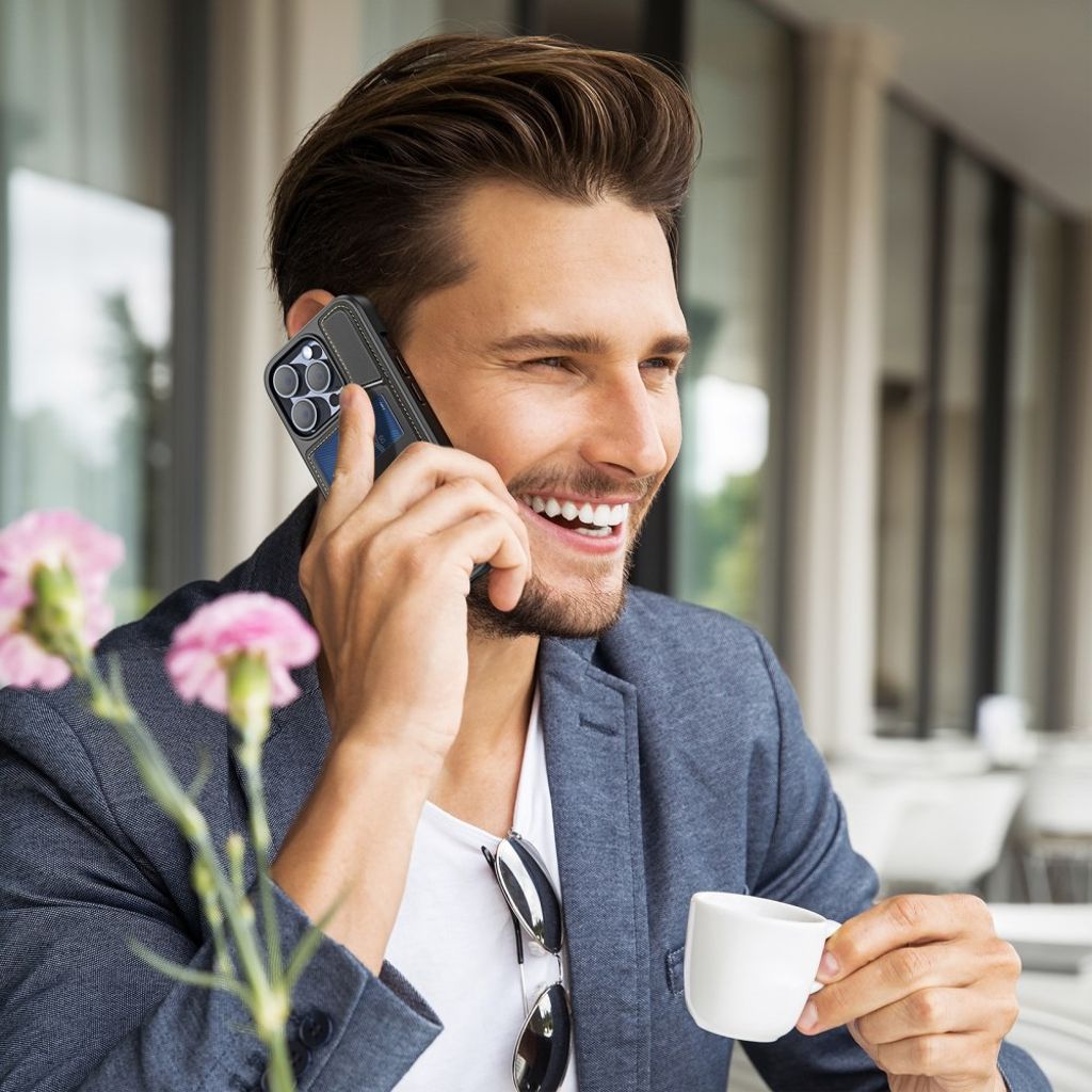 DUX DUCIS iPhone 14 Pro Max Magnetic Wallet Case - Black