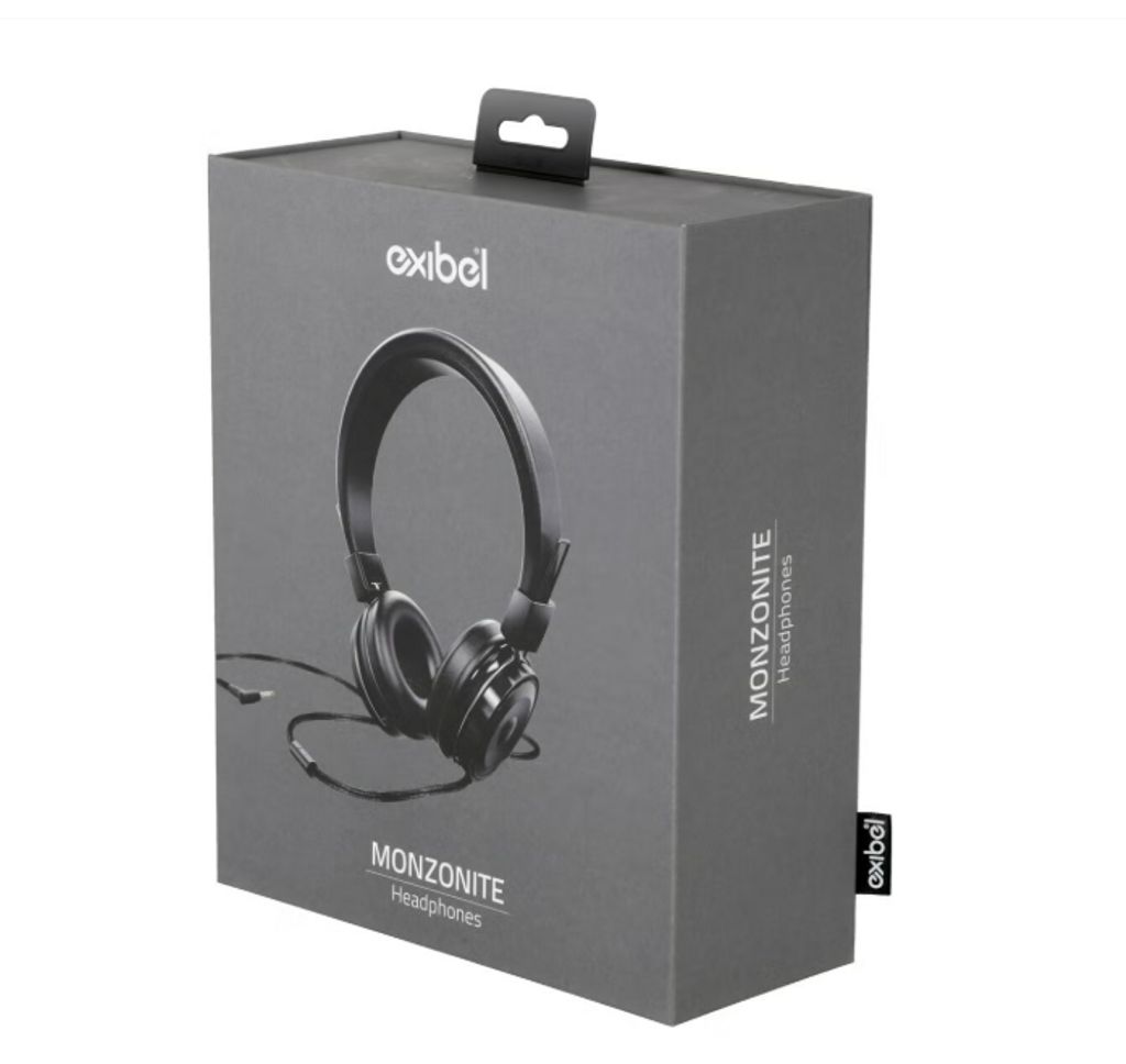 Exibel Monzonite Hörlurar med mikrofon - Svarta