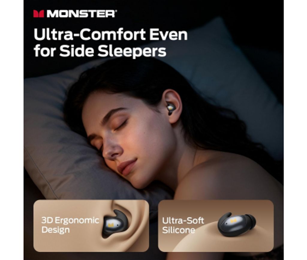 Monster Sleep Ear100 trådløse høretelefoner – sorte