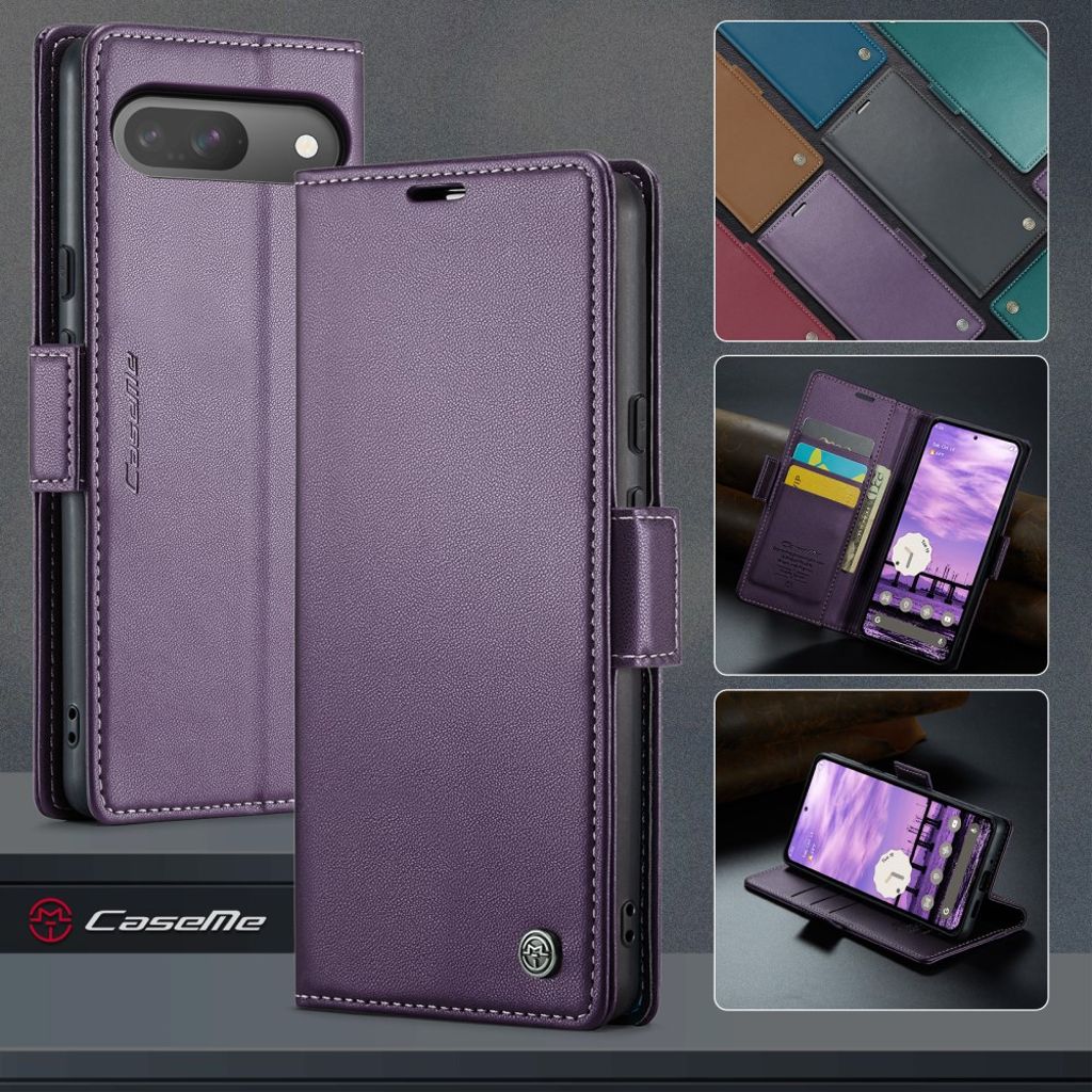 CASEME Google Pixel 10 Pro / 10 / 9 Pro / 9 Kotelo Korttipaikka - Violetti