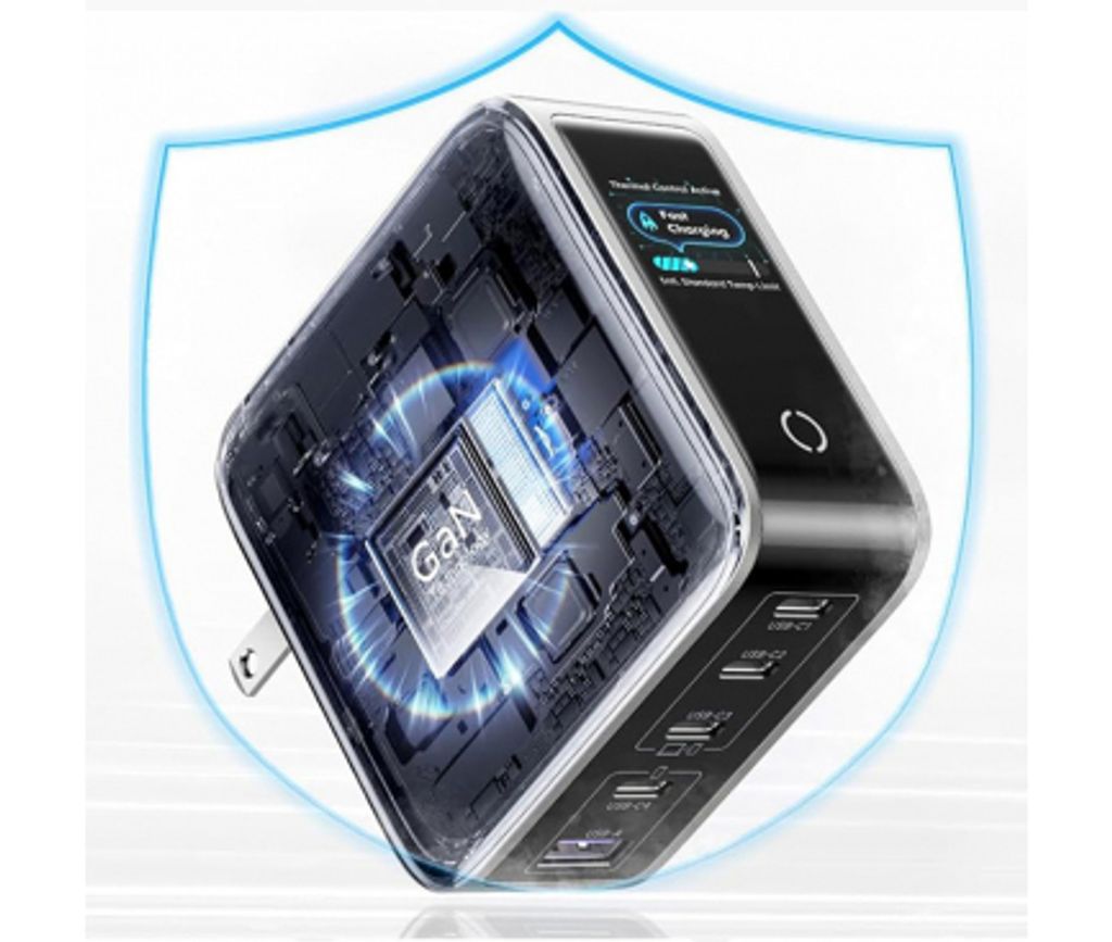 Ugreen X773 vægoplader 100W, 1 x USB-A / 4 x USB-C – grå