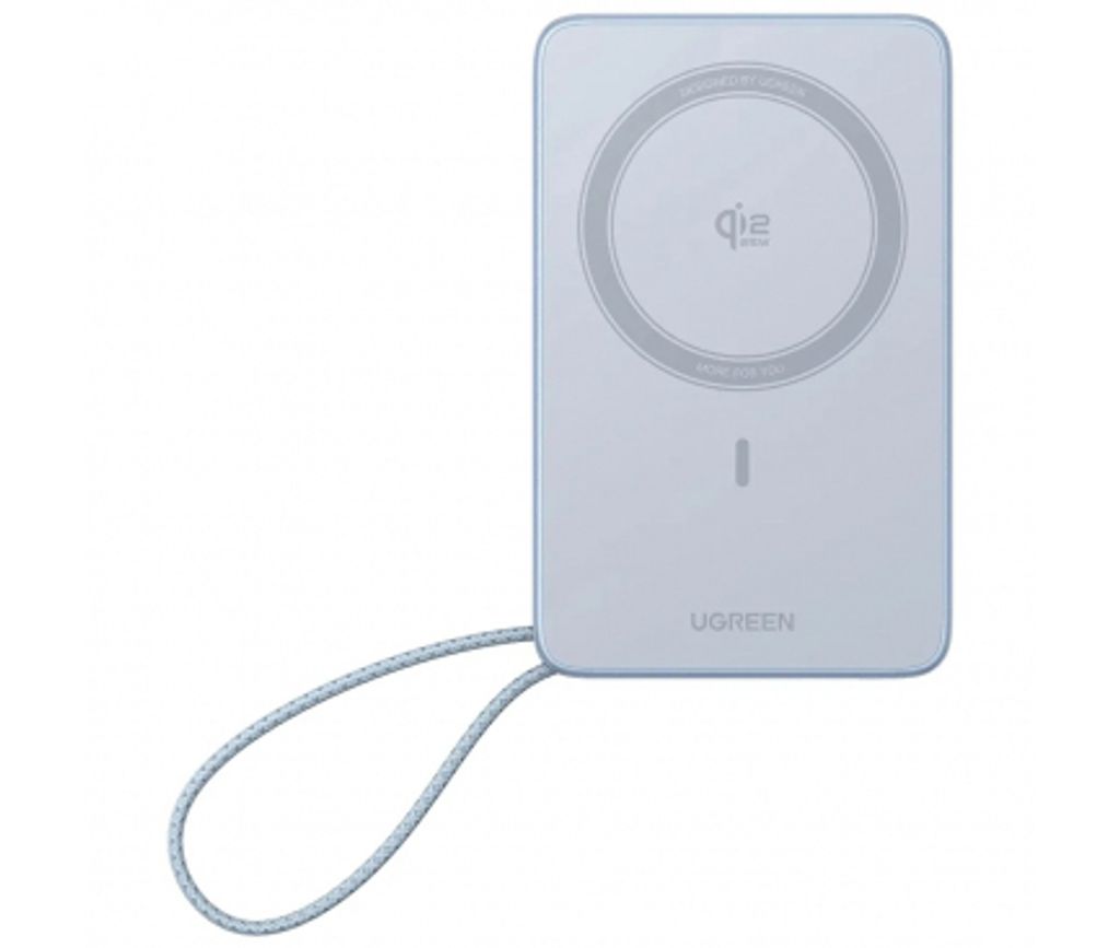 Ugreen MagFlow PB773 MagSafe -varavirtalähde 10000mAh, 25W, USB-C-kaapelilla - sininen