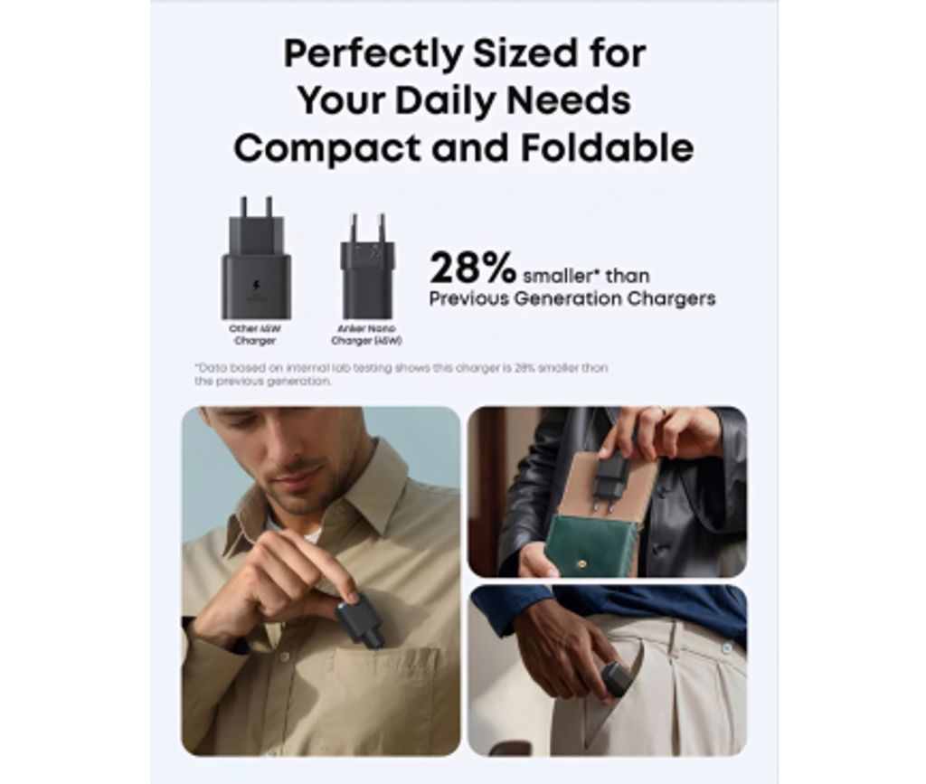 Anker Nano vægoplader 45W USB-C – Sort