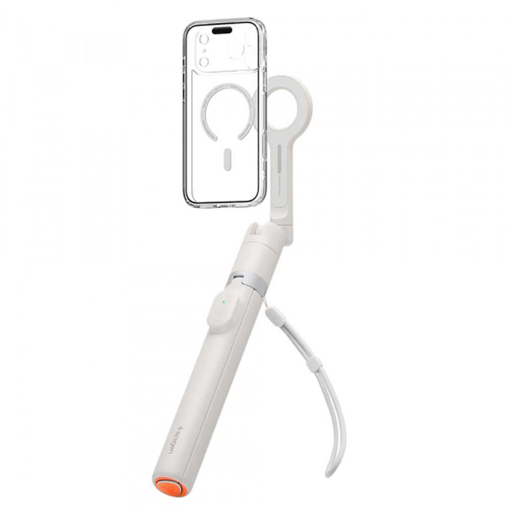 Spigen S582W Bluetooth-selfiekeppi ja jalusta, yleismalli 165 cm – Beige