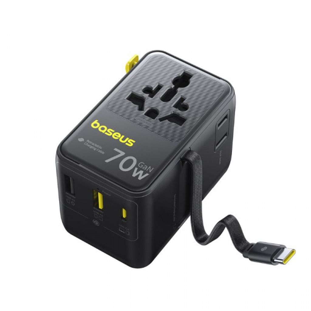 Baseus Travel EnerCore CG11 Matkasovitin 70W USB-C-kaapelilla - musta