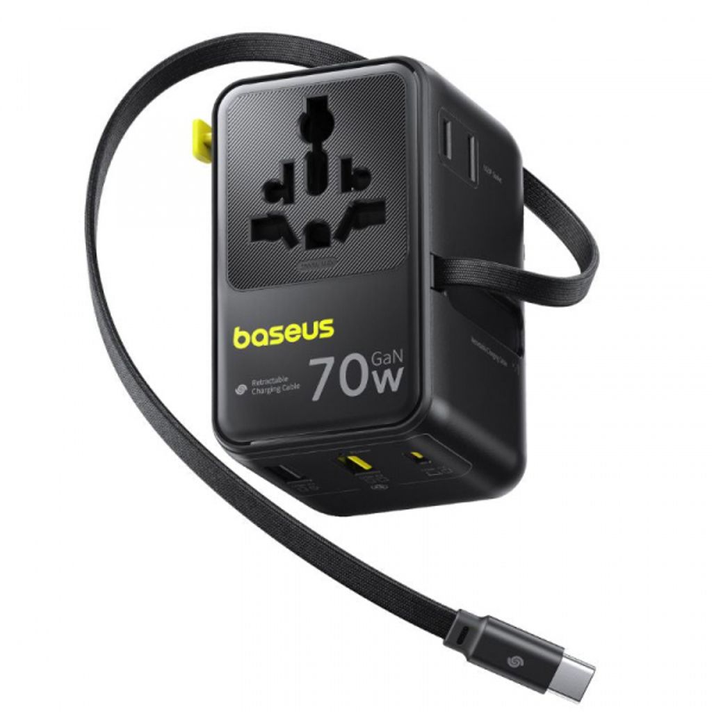 Baseus Travel EnerCore CG11 Matkasovitin 70W USB-C-kaapelilla - musta