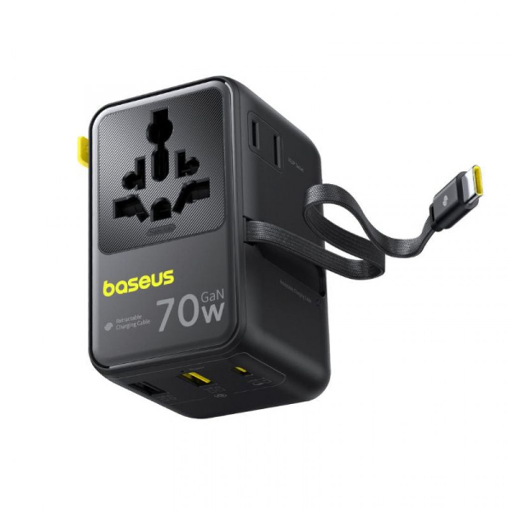 Baseus Travel EnerCore CG11 Matkasovitin 70W USB-C-kaapelilla - musta