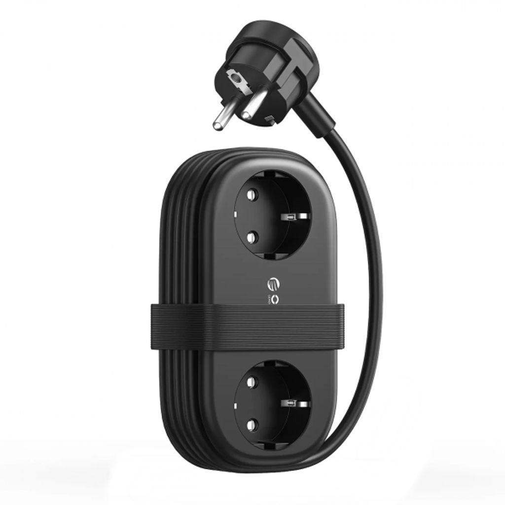 Orico AP3 2-vägs Grenuttag med 2x USB-A & 2x USB-C – svart