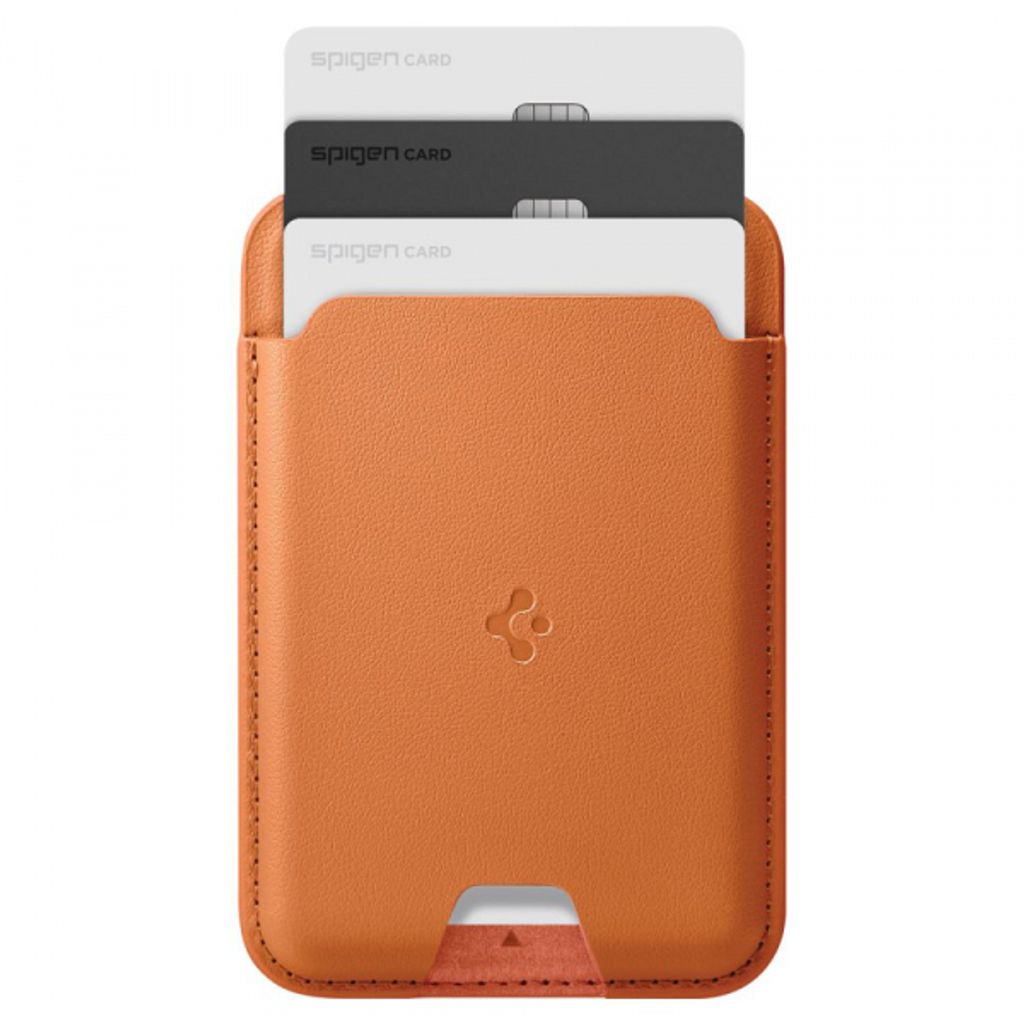 Spigen Valentinus MagFit Magnetisk Plånbok för Mobiltelefon – Orange