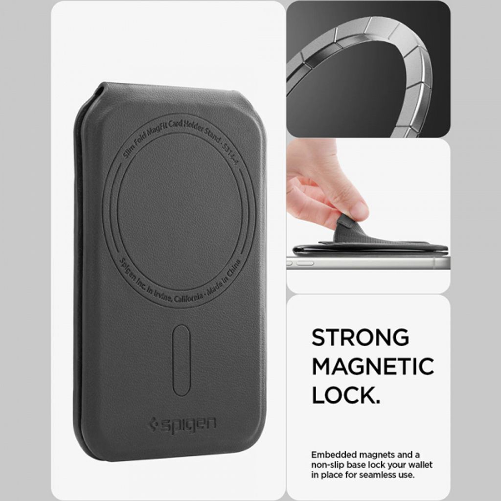 Spigen Slim Fold Magnetisk Plånbok med stativfunktion – Svart