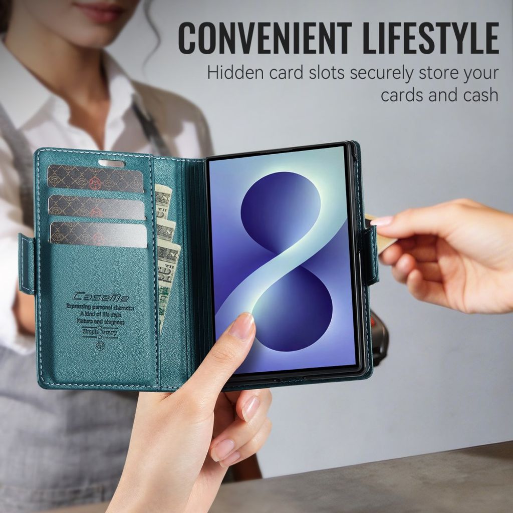 CASEME Samsung Galaxy Z Fold8 Flip Cover med RFID blokering - Grøn