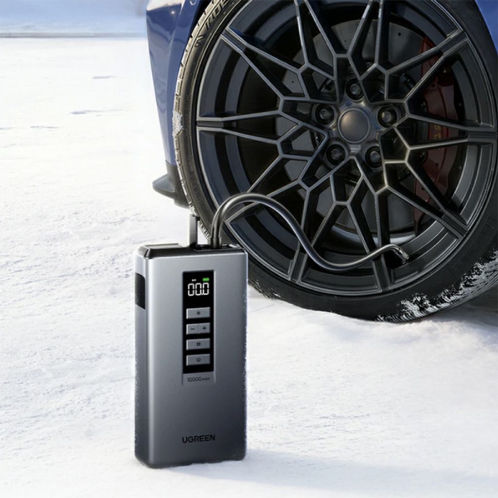 Ugreen ES703 4-i-1 Jumpstarter / Powerbank 10000mAh / Luftkompressor – svart