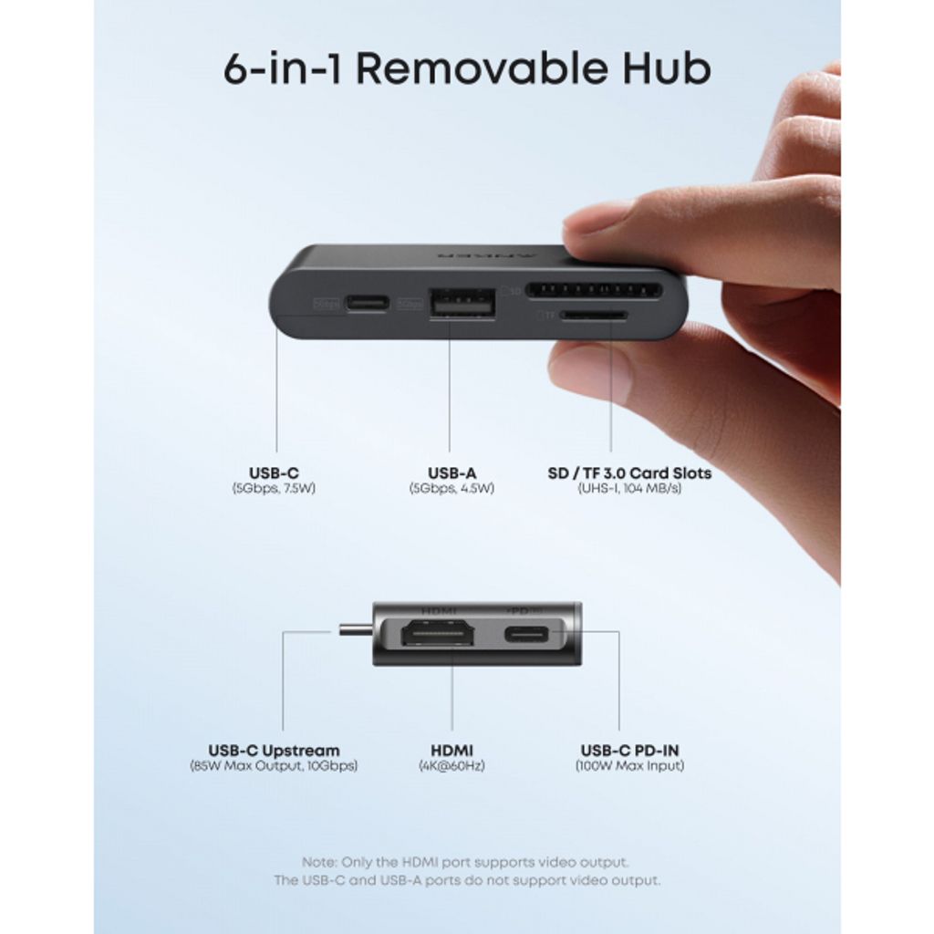 Anker 13-in-1 Monitoimikeskitin USB-C-kaapelilla - Harmaa