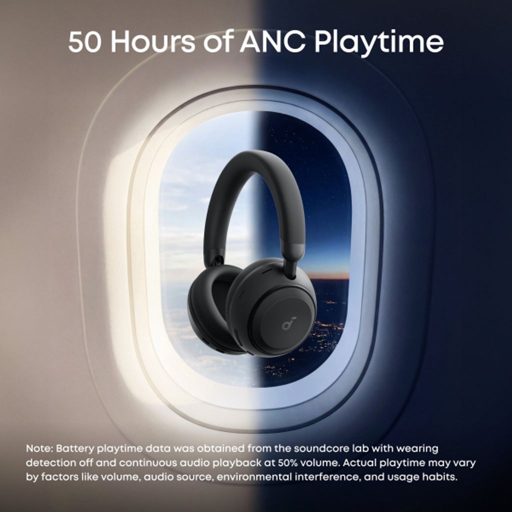 Anker SoundCore Space 2 Bluetooth-korvakuulokkeet melunvaimennuksella – musta