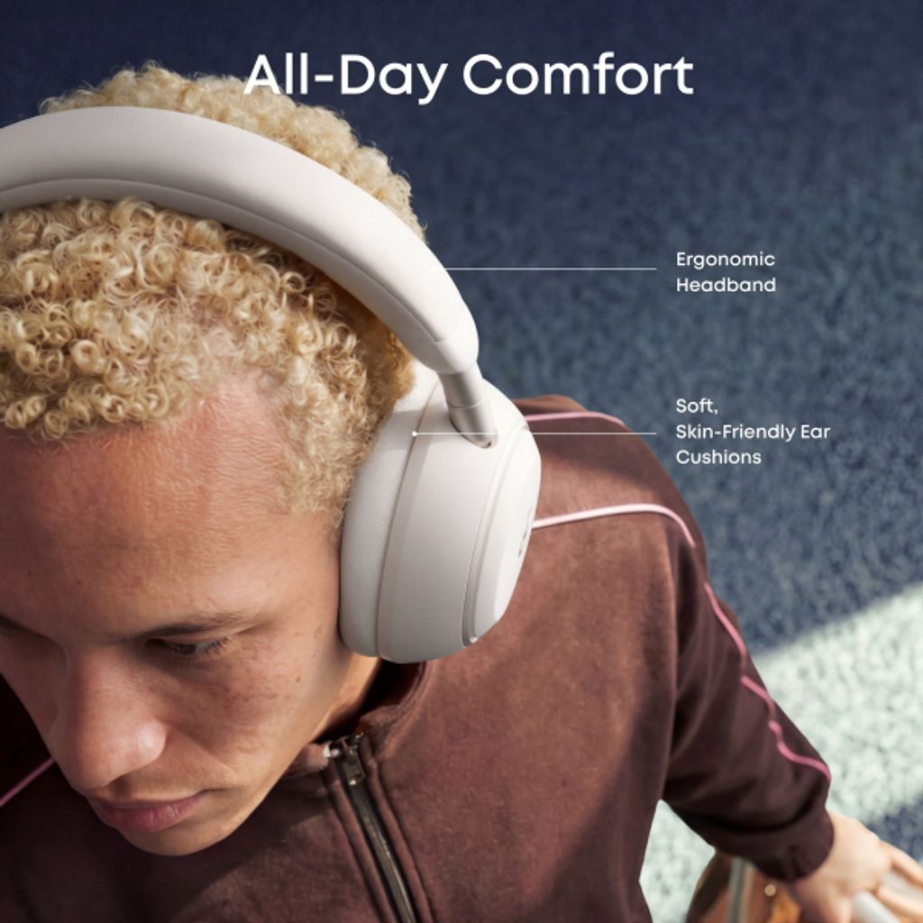 Anker SoundCore Space 2 Bluetooth Over-Ear Høretelefoner med Støjreduktion – Hvid