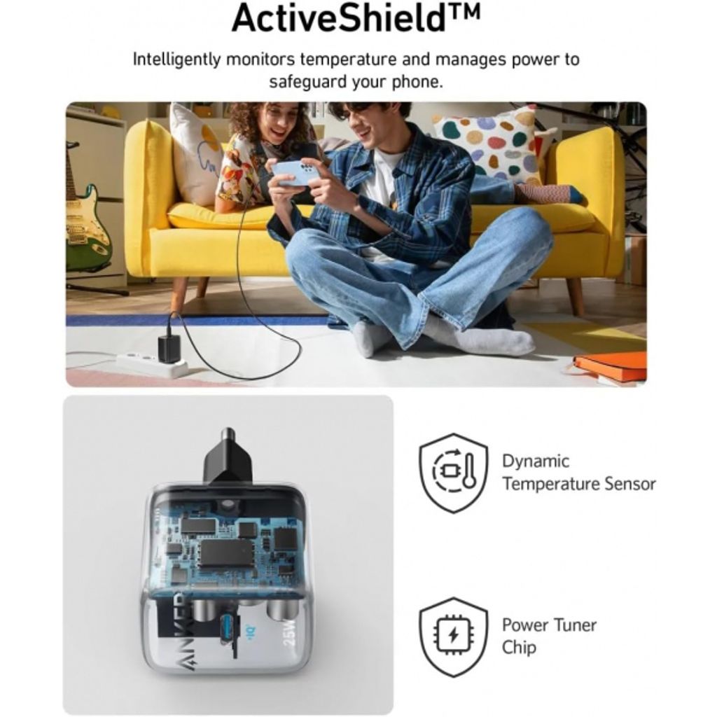 Anker 312 Ace Vægoplader 25W USB-C – Sort