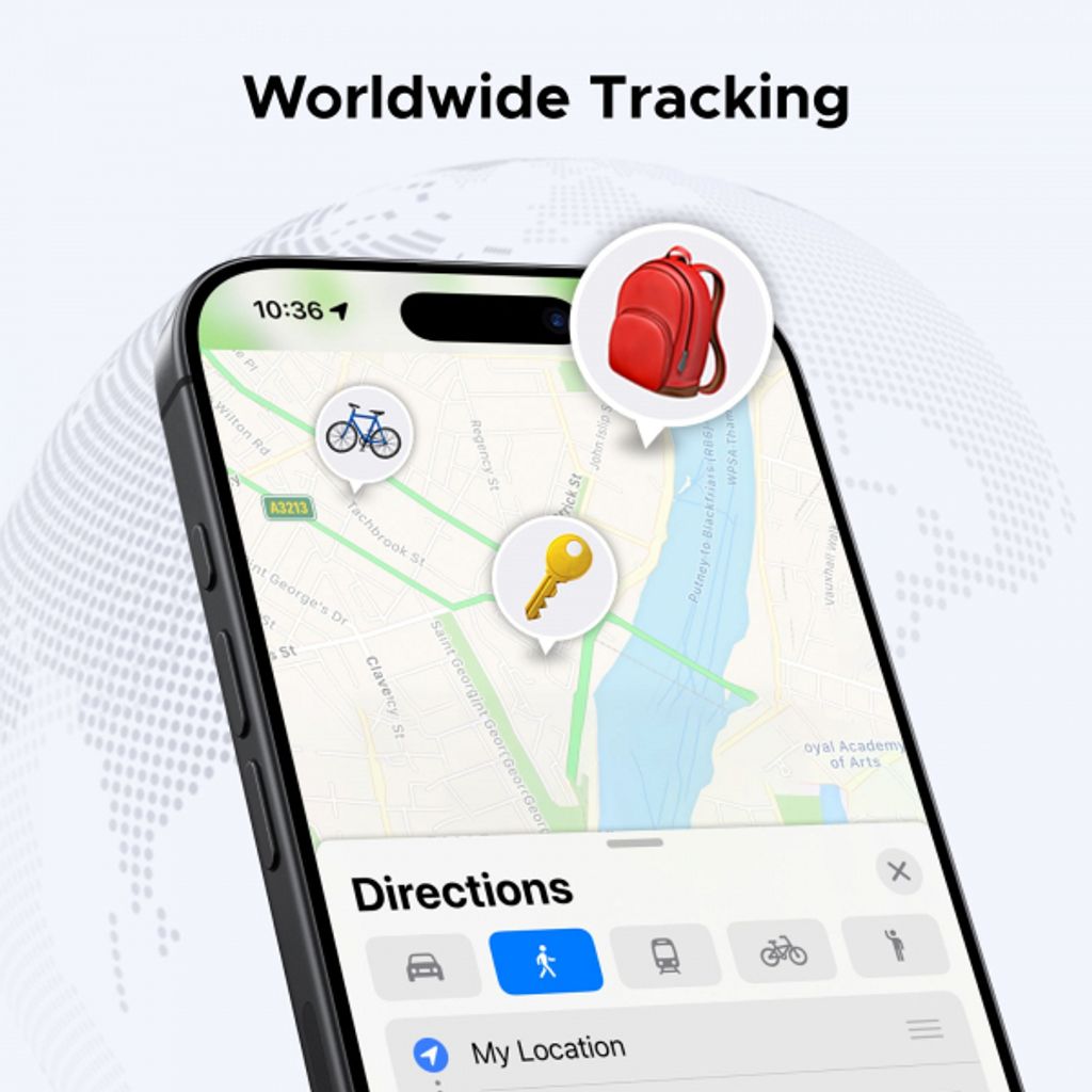 Ugreen SmartTag Pro Smart CM916 bluetooth-paikannin - Musta
