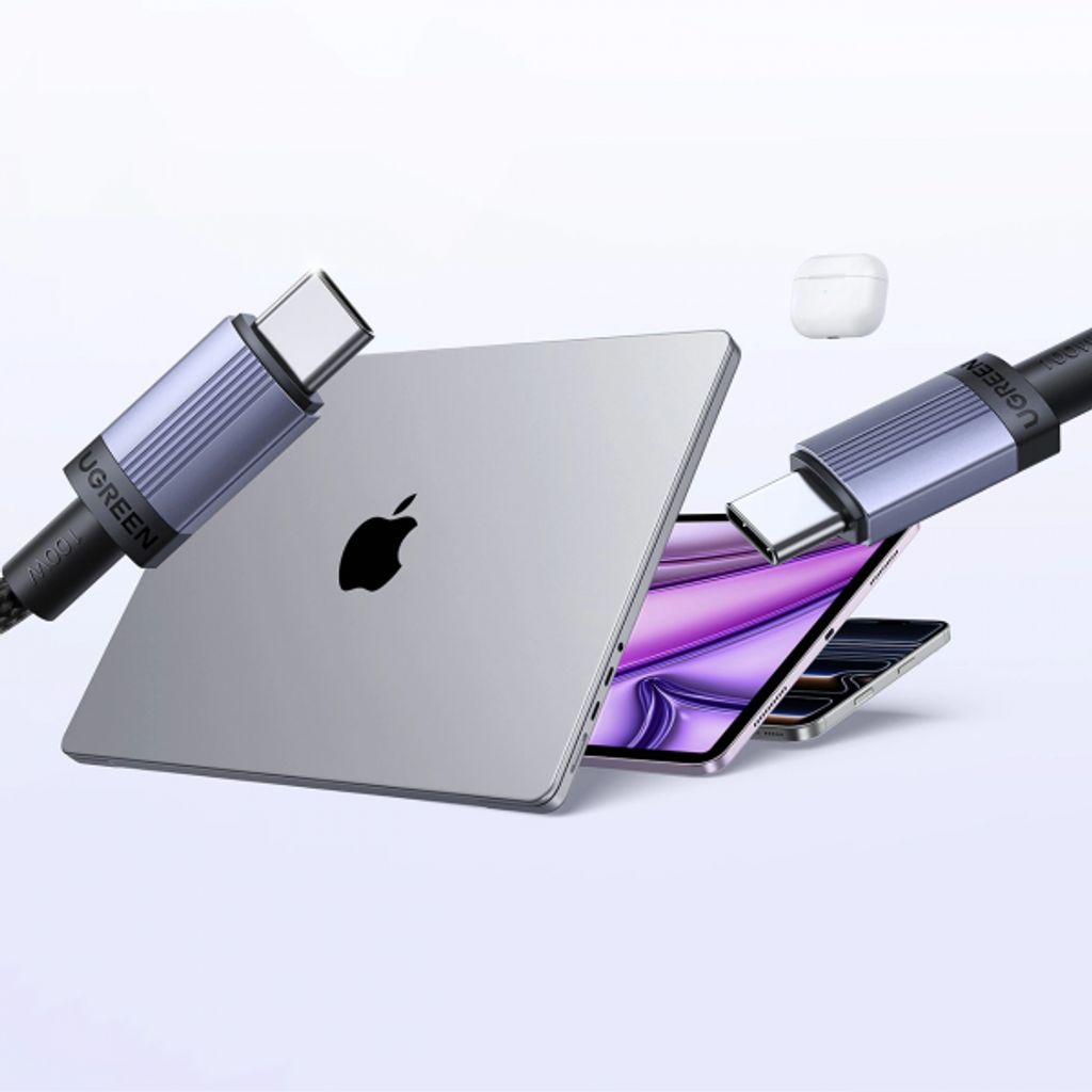 Ugreen USB-C til USB-C kabel 100W, 3m - sort