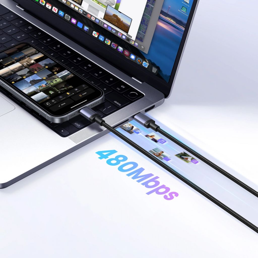 Ugreen USB-C til USB-C kabel 100W, 3m - sort