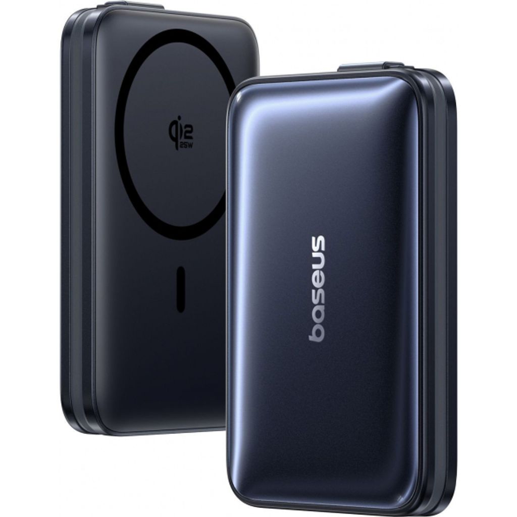 Baseus PicoGo AM61 langaton varavirtalähde 10000mAh, 45W USB-C-kaapelilla – musta