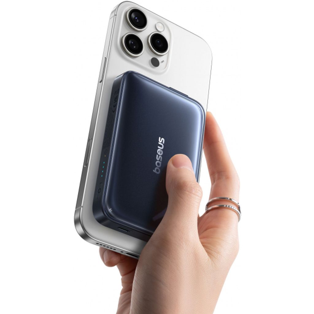 Baseus PicoGo AM61 langaton varavirtalähde 10000mAh, 45W USB-C-kaapelilla – musta