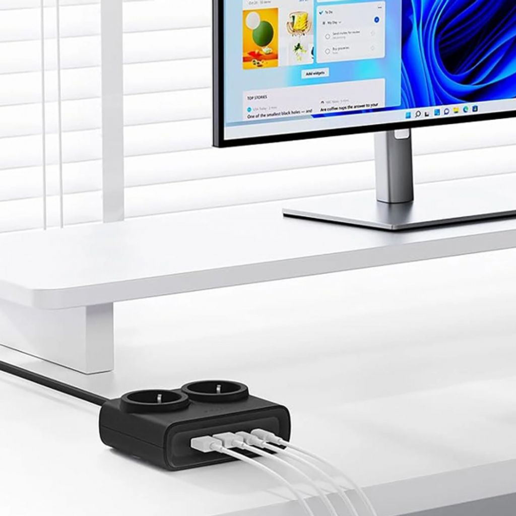 Orico PDC25 Strømskinne 2x Strømuttak / 2x USB-A / 2x USB-C – Svart