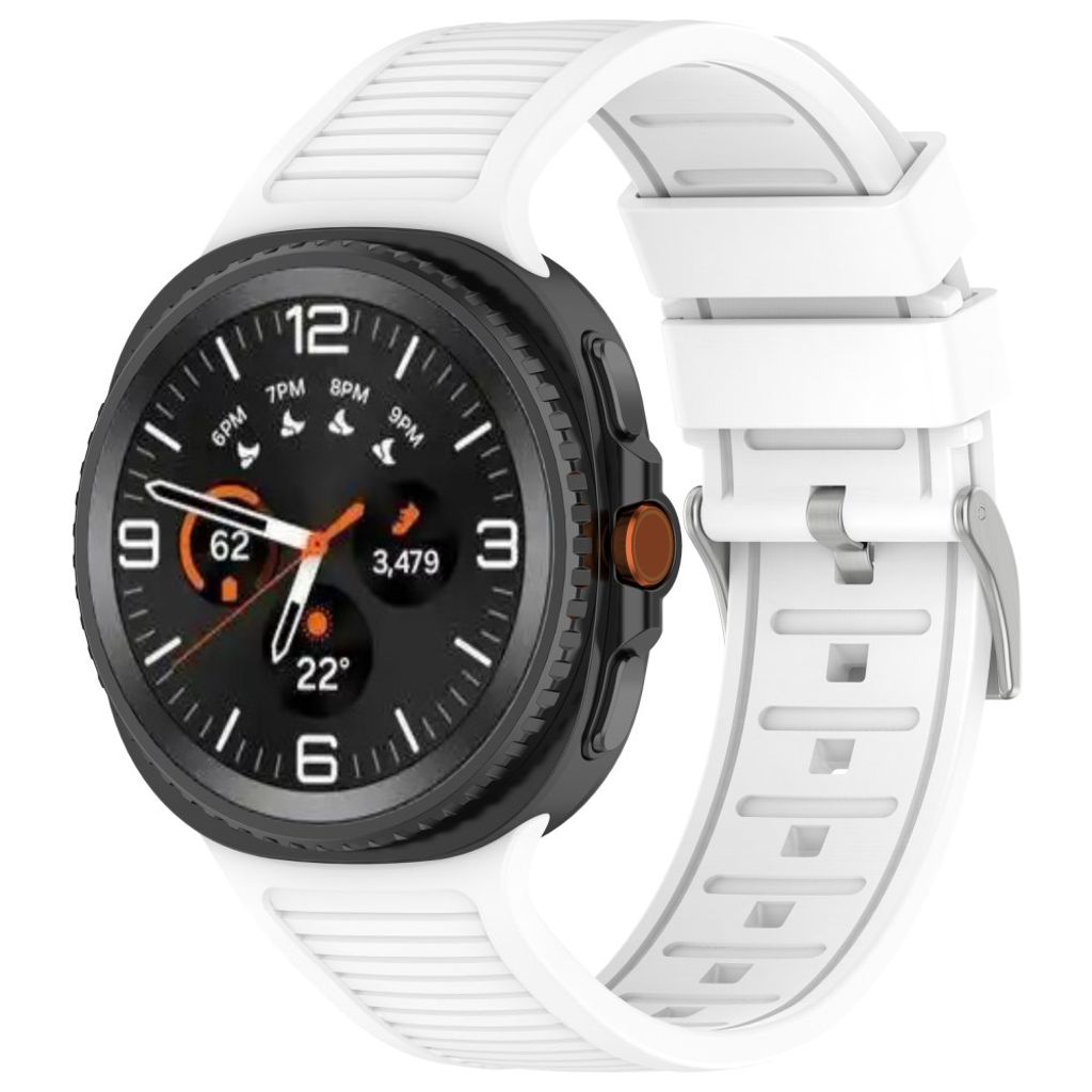 Samsung Galaxy Watch8 Classic 46 mm Kellonranneke, Silikoni - valkoinen
