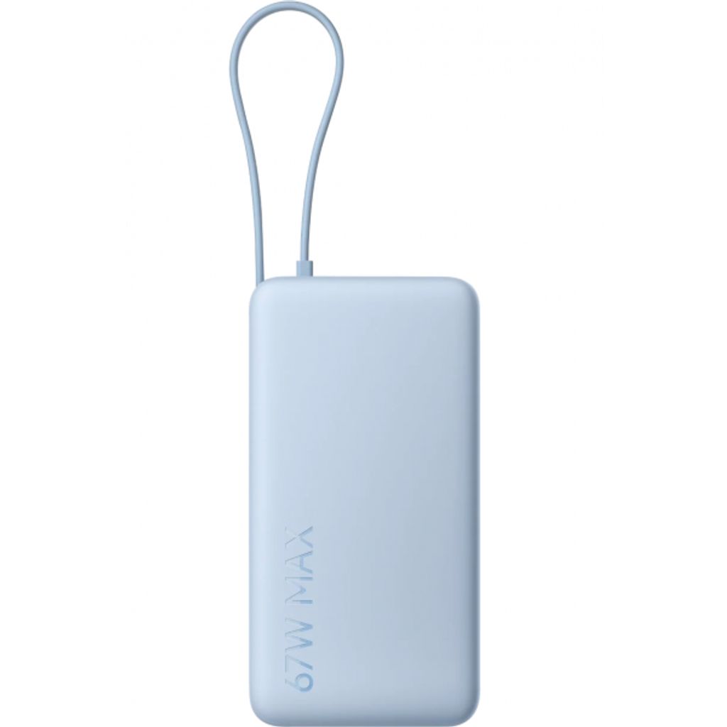 Xiaomi varavirtalähde 20000mAh 67W QC+PD USB-C-kaapelilla – Vaaleansininen