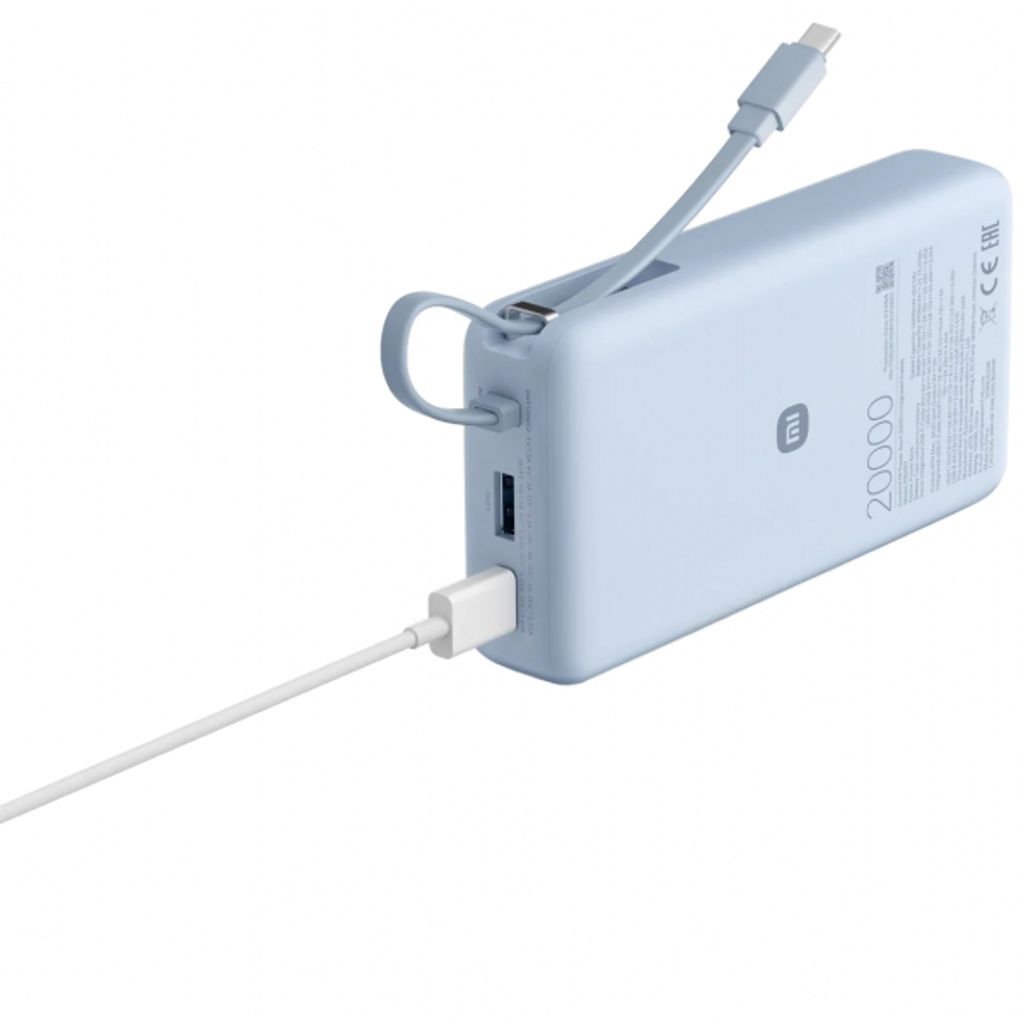Xiaomi varavirtalähde 20000mAh 67W QC+PD USB-C-kaapelilla – Vaaleansininen