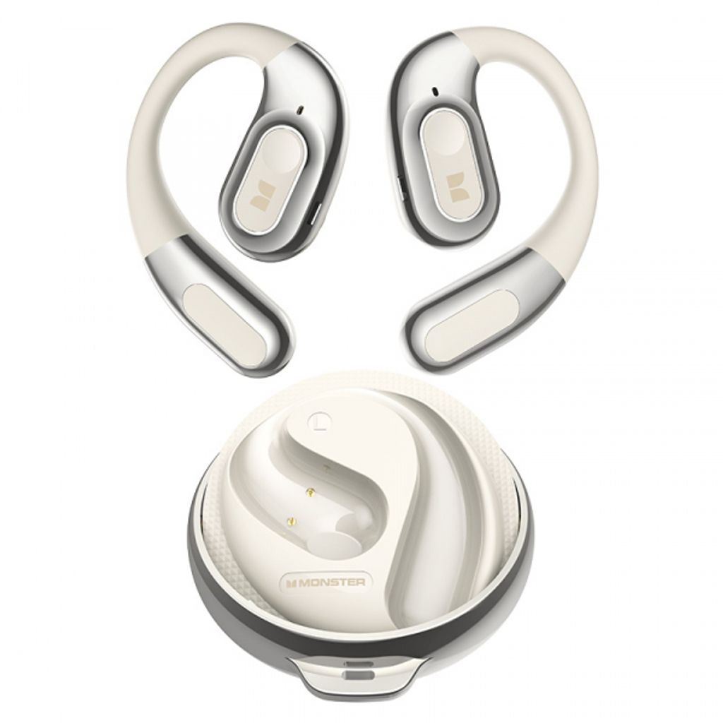 Monster AC330 in-ear høretelefoner med AI-oversættelse - hvid