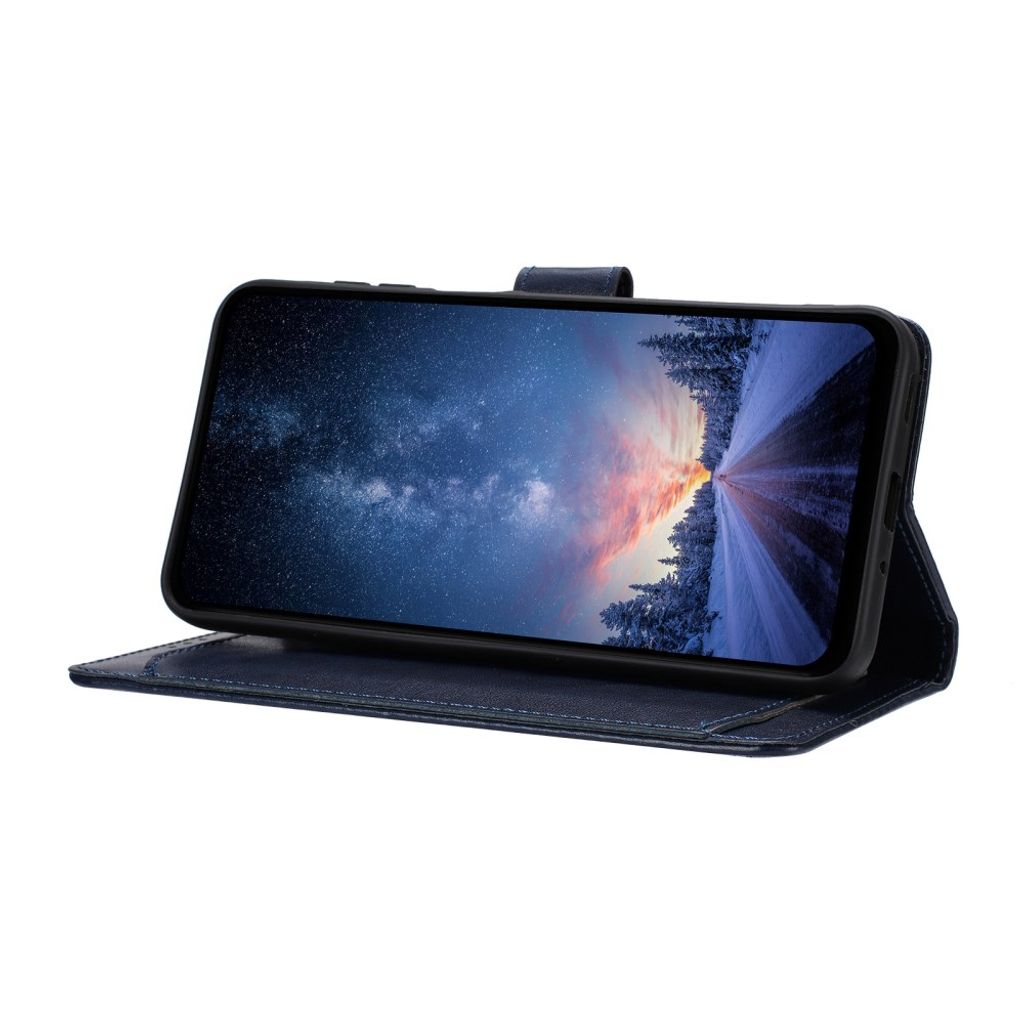 iPhone 18 Pro/17 Pro Flip Cover i PU læder - Mørkeblå