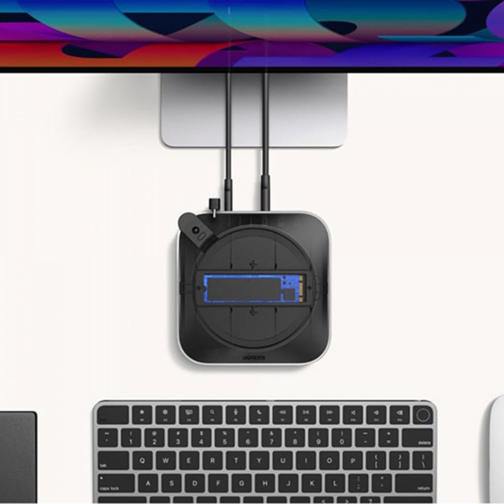 Ugreen monitoiminen keskitin CM841A Mac Mini M4/Pro:lle, 10in1 - harmaa
