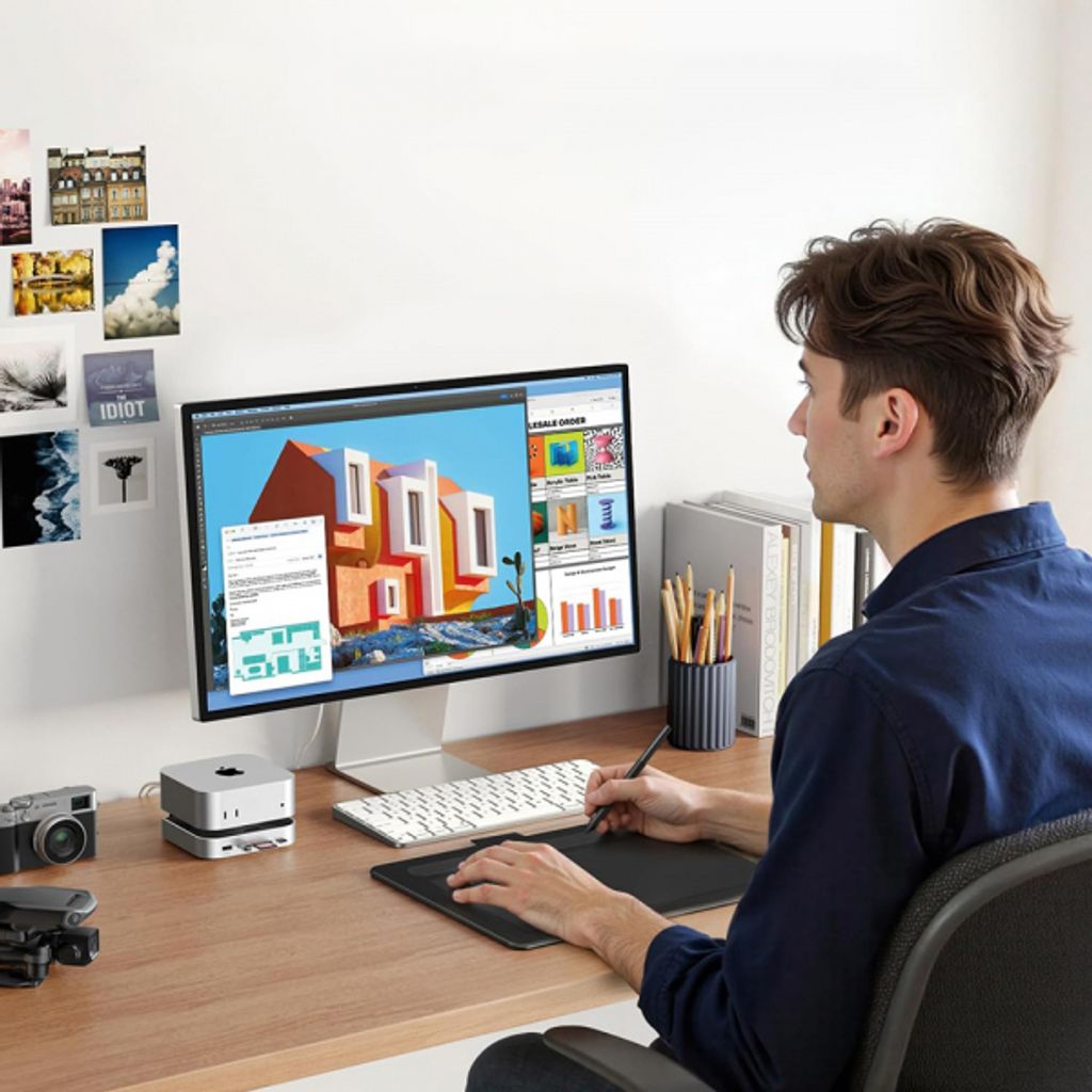 Ugreen monitoiminen keskitin CM841A Mac Mini M4/Pro:lle, 10in1 - harmaa