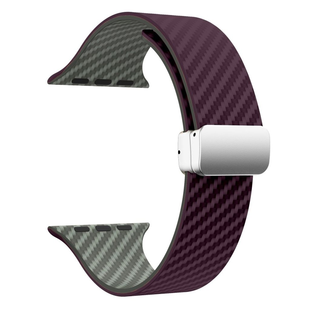 Apple Watch 49 / 46 / 44 / 42mm Klockarmband kolfibertextur - Lila