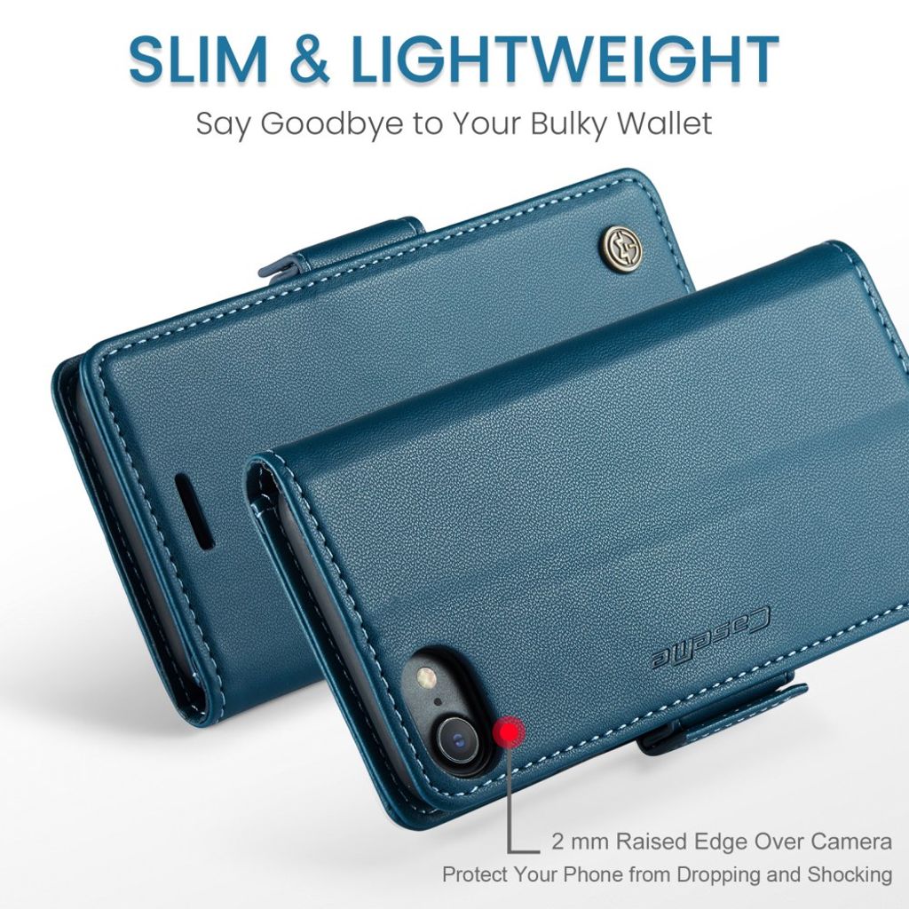CASEME iPhone 6/6s/7/8/SE 2020/2022 Fodral med Kortfack - Blå