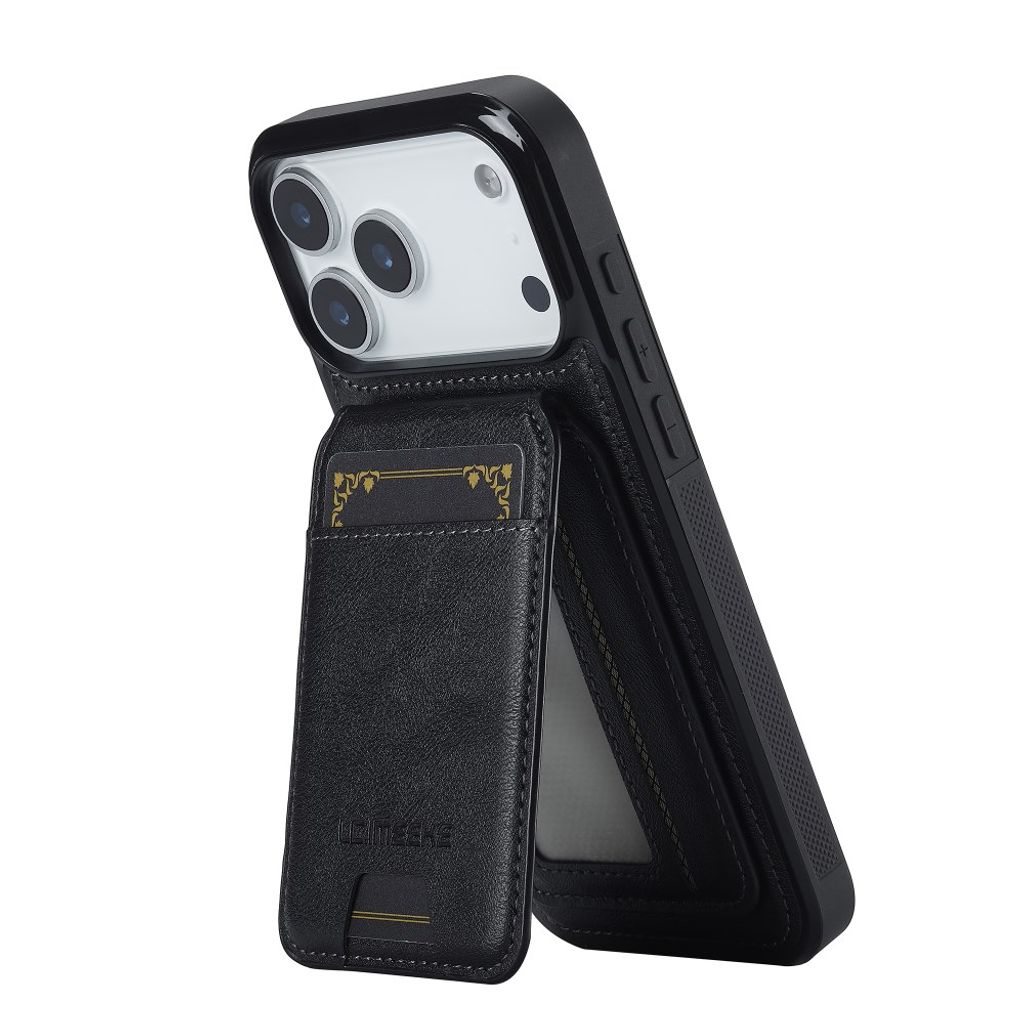 iPhone 18 Pro/17 Pro MagSafe Kuori irrotettavalla Kortin haltija - Musta