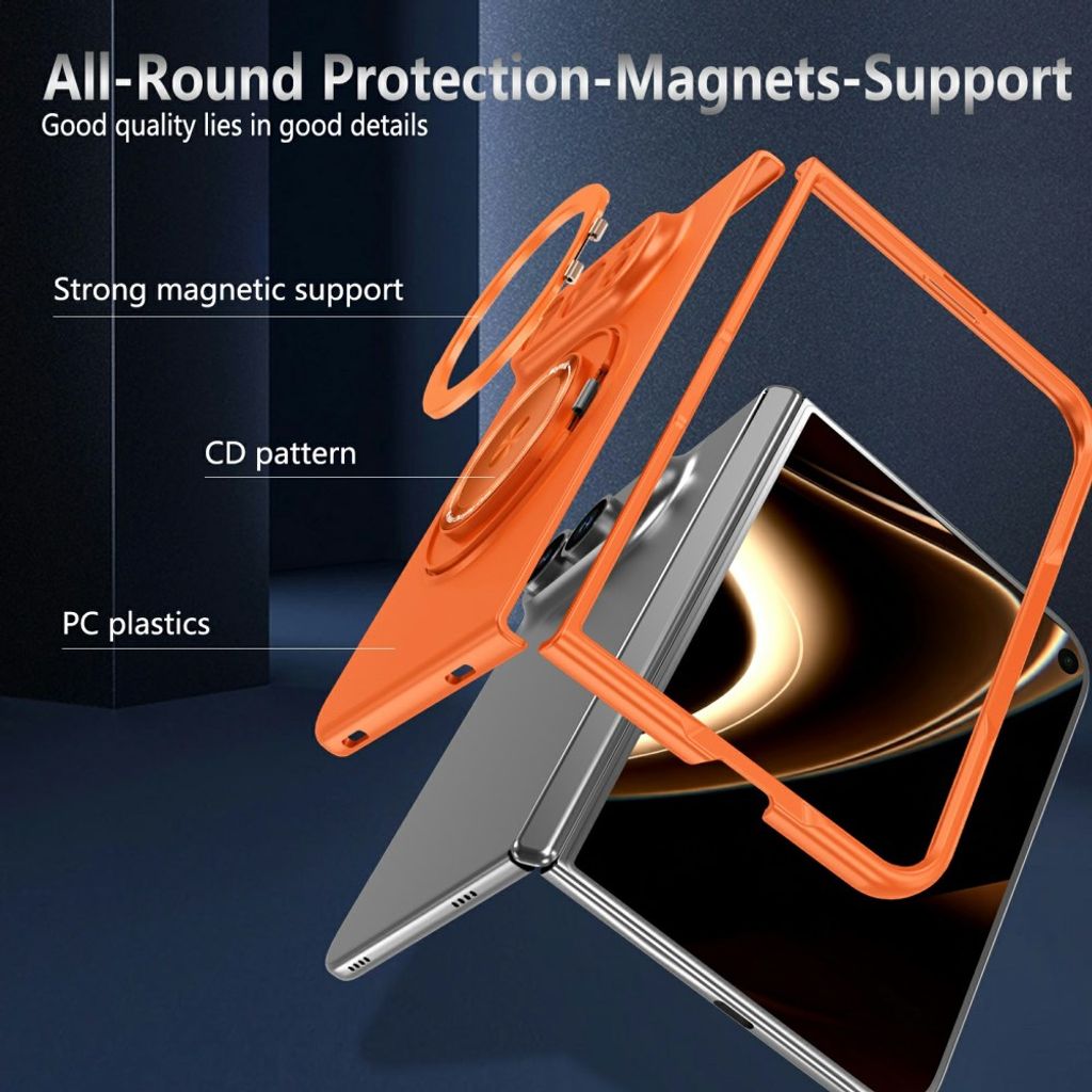 iPhone Duo MagSafe-skal med roterande ringhållare - Orange