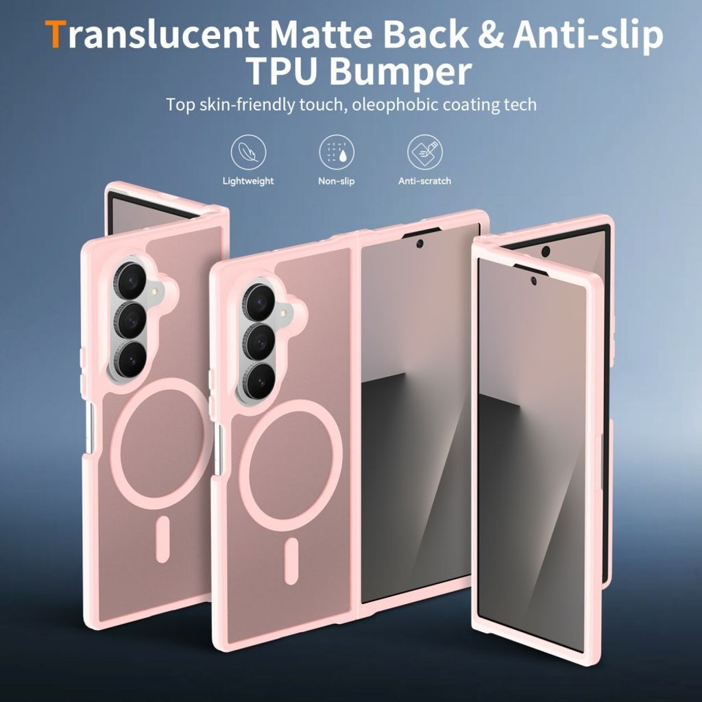 Samsung Galaxy Z Fold8 Ultra MagSafe cover med akrylbagside - Lyserød