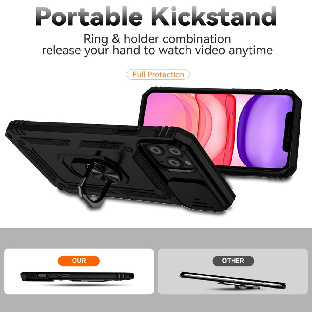 iPhone 11 Pro Cover med Ringholder - Sort