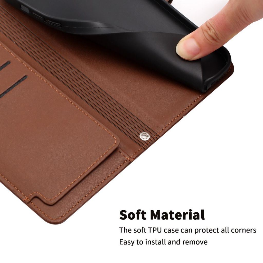 Xiaomi 17T Lompakkokotelo käsihihnalla - Ruskea