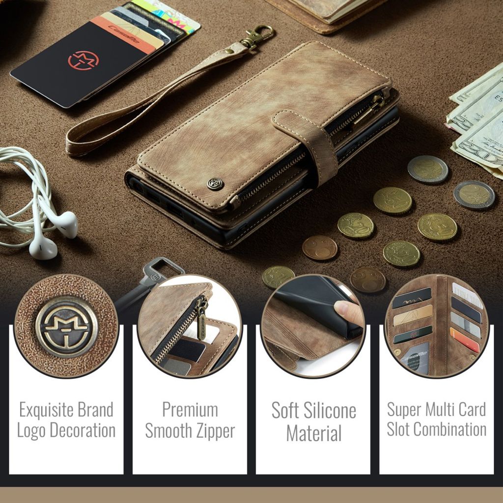 CASEME Samsung Galaxy S25 FE Etui med Stativ - Brun