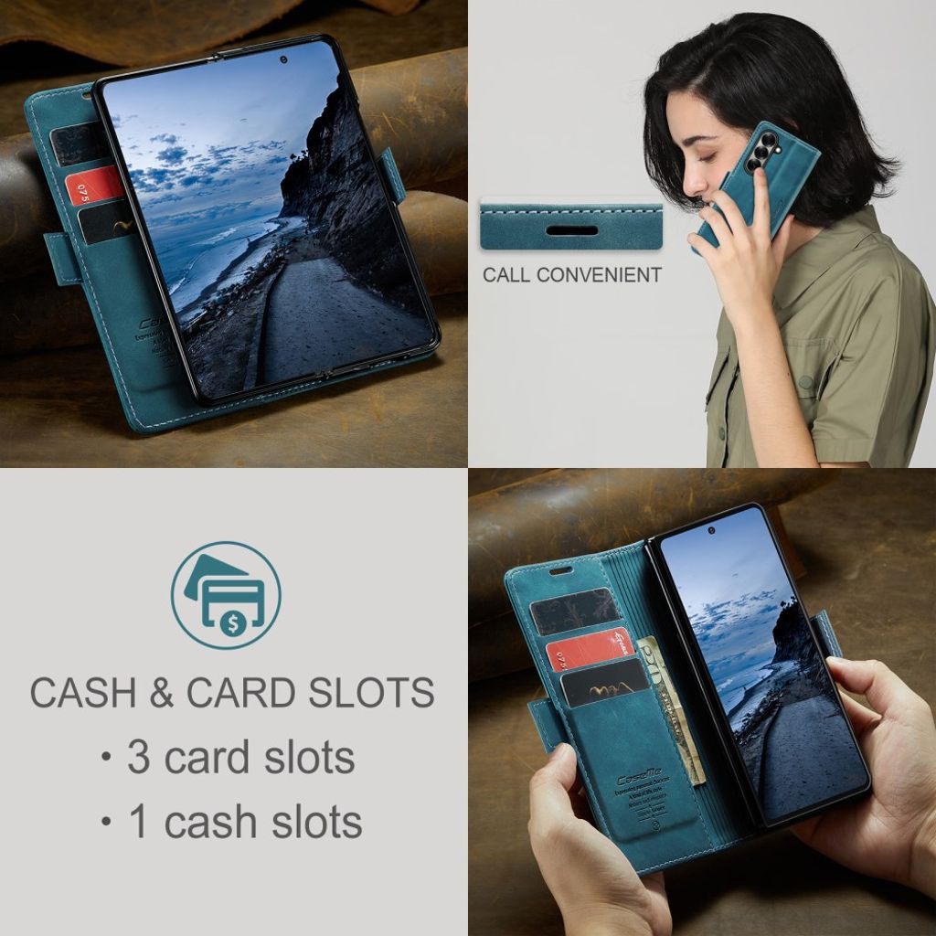 CASEME Samsung Galaxy Z Fold7 5G Plånboksfodral - Blå