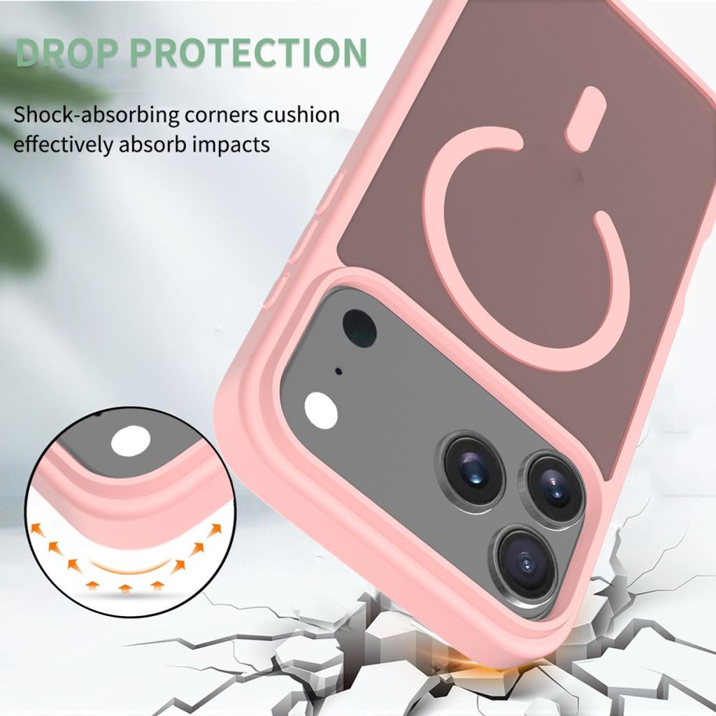 iPhone 18 Pro Max/17 Pro Max cover MagSafe-kompatibelt - Pink